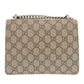 GUCCI Shoulder Bag 421970 GG Supreme, suede beige Dionysus