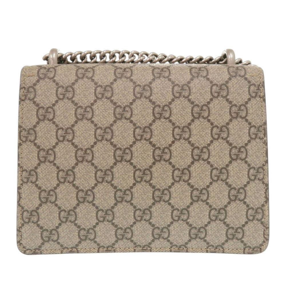 GUCCI Shoulder Bag 421970 GG Supreme, suede beige Dionysus