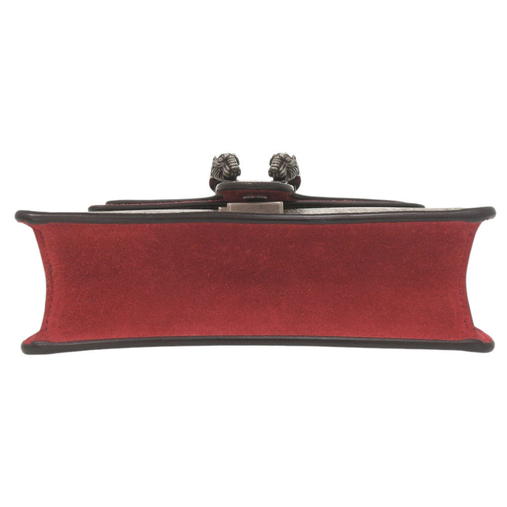 GUCCI Shoulder Bag 421970 GG Supreme, suede beige Dionysus