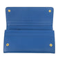 PRADA Long Wallet Purse 1MH132 leather blue