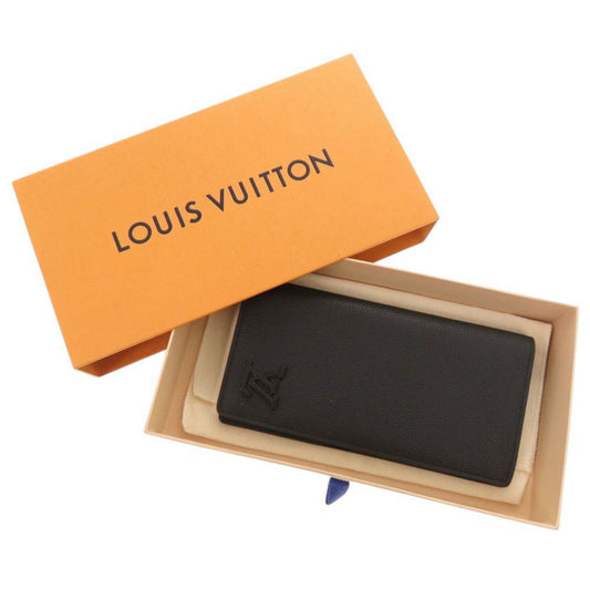 LOUIS VUITTON Long Wallet Purse M69980 leather black LV Aerogram Portefeuille Blaza NM