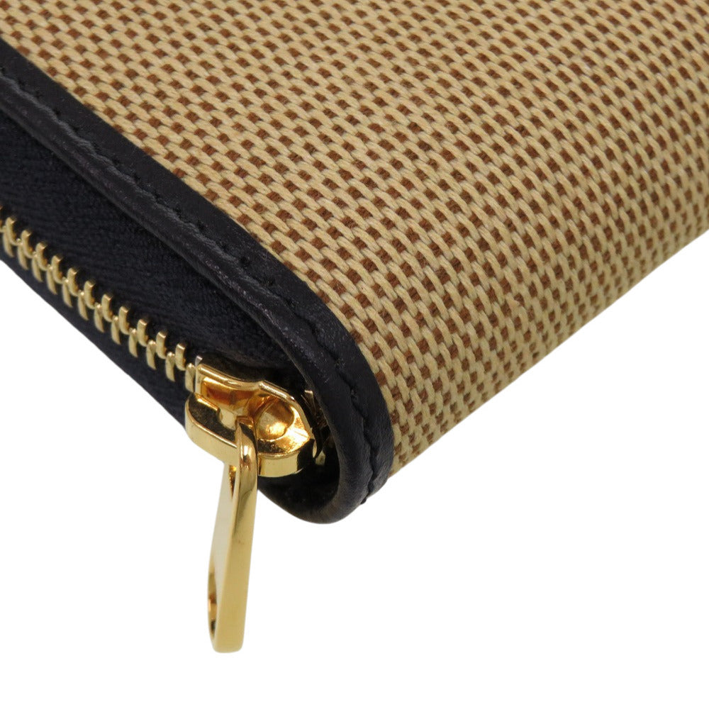 GUCCI Long Wallet Purse 621889 0416 Canvas, Leather beige 1955 Horsebit