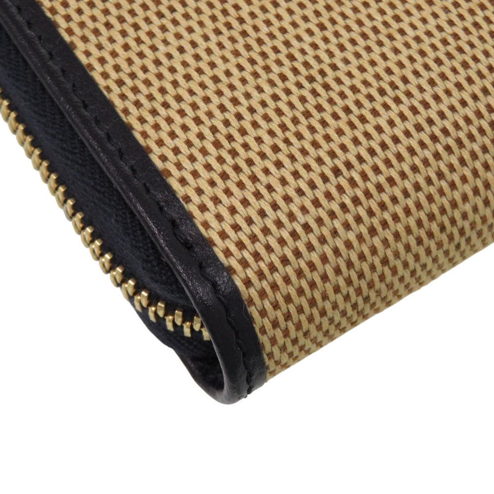 GUCCI Long Wallet Purse 621889 0416 Canvas, Leather beige 1955 Horsebit