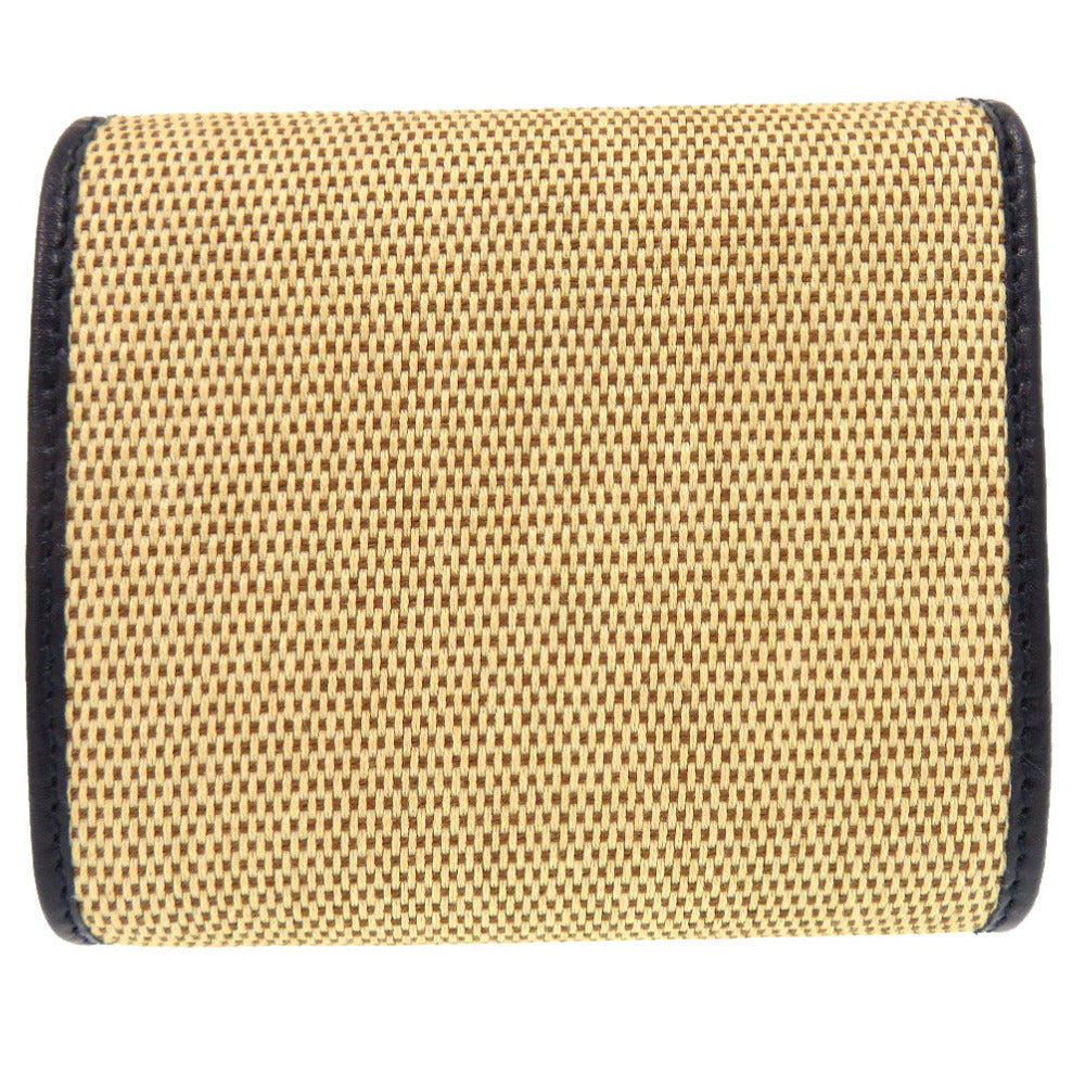 GUCCI Bifold Wallet 621891 Canvas, Leather beige Horsebit
