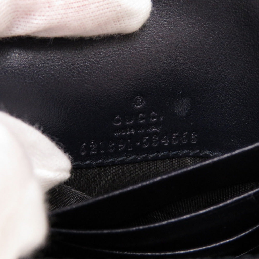 GUCCI Bifold Wallet 621891 Canvas, Leather beige Horsebit