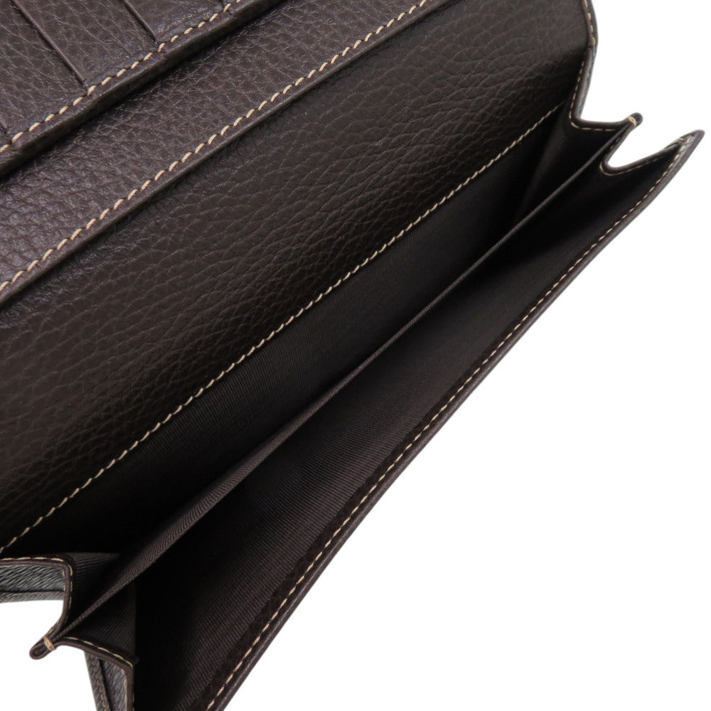 GUCCI Long Wallet Purse 231837 Canvas, Leather Brown Diamante