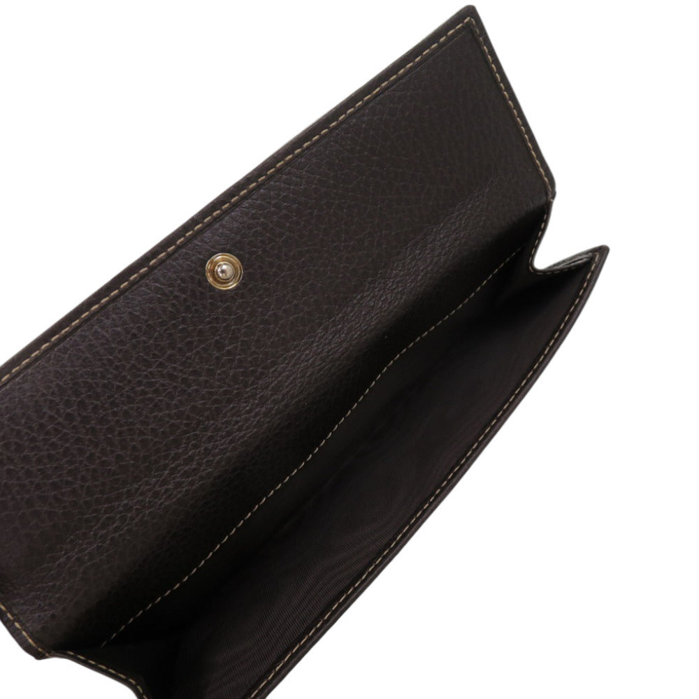 GUCCI Long Wallet Purse 231837 Canvas, Leather Brown Diamante