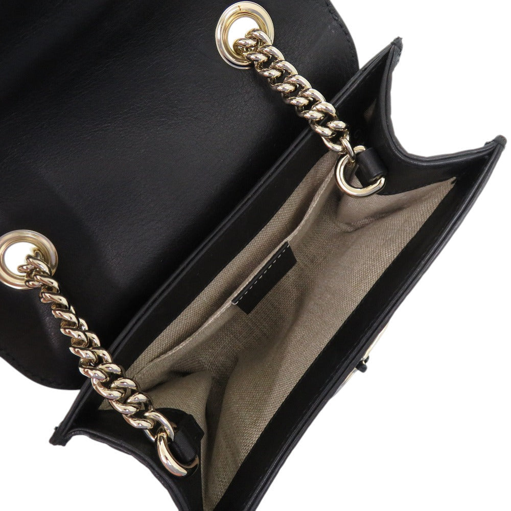 GUCCI Shoulder Bag 449636 467891 leather black Chain