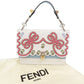 FENDI Handbag leather white Canai Studs