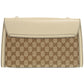 GUCCI Shoulder Bag 295402 520931 GG canvas, leather white Emily Horsebit