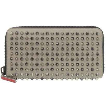 Christian Louboutin Long Wallet Purse leather gray Panettone