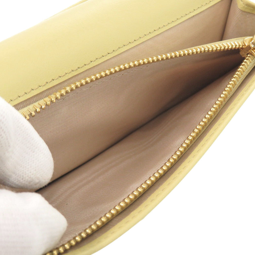 PRADA Long Wallet Purse 1MV025 leather yellow