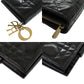 Dior Bifold Wallet Patent Leather, Patent Leather black Cannage logo charm