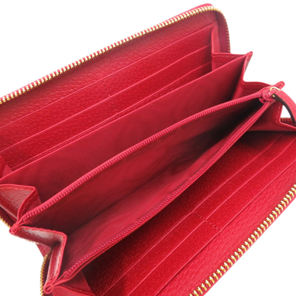 GUCCI Long Wallet Purse 524790 canvas Red Printed zip-around wallet