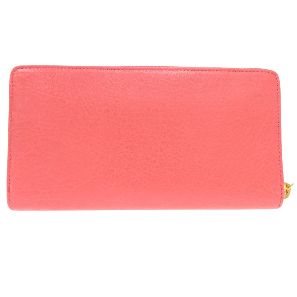 BALENCIAGA Long Wallet Purse 253053 leather salmon pink Giant continental