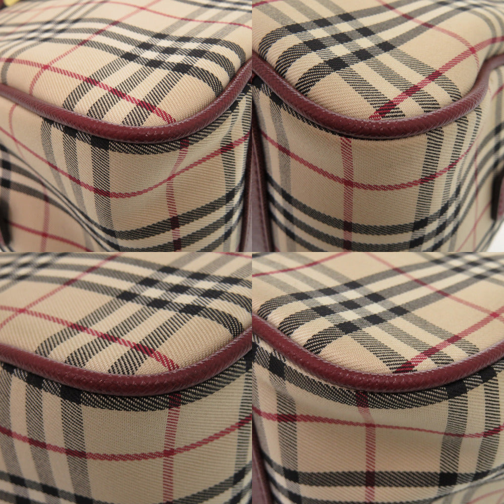 BURBERRY Boston Duffel bag Leather, Canvas beige