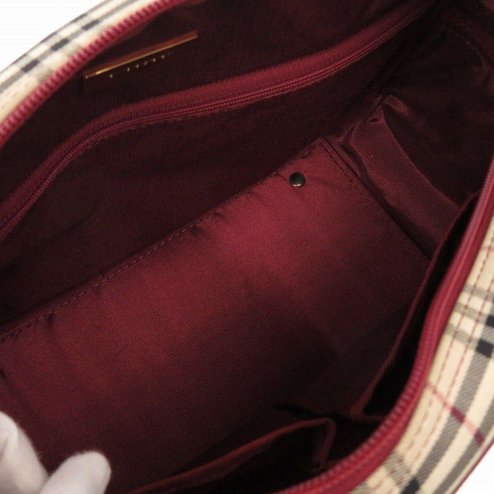 BURBERRY Boston Duffel bag Leather, Canvas beige