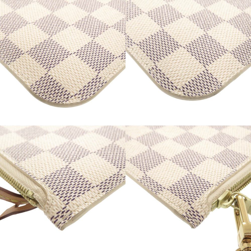 LOUIS VUITTON Pouch Damier Azur Canvas white Damier Azur Neverfull Pouch for PM