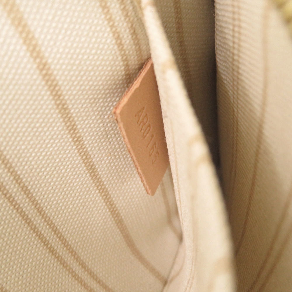 LOUIS VUITTON Pouch Damier Azur Canvas white Damier Azur Neverfull Pouch for PM