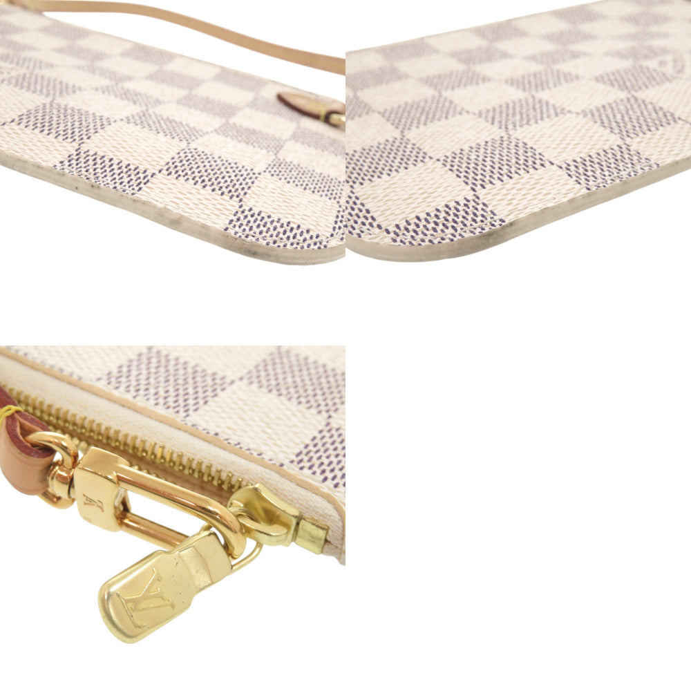 LOUIS VUITTON Pouch Damier Azur Canvas white Damier Azur Neverfull Pouch for PM