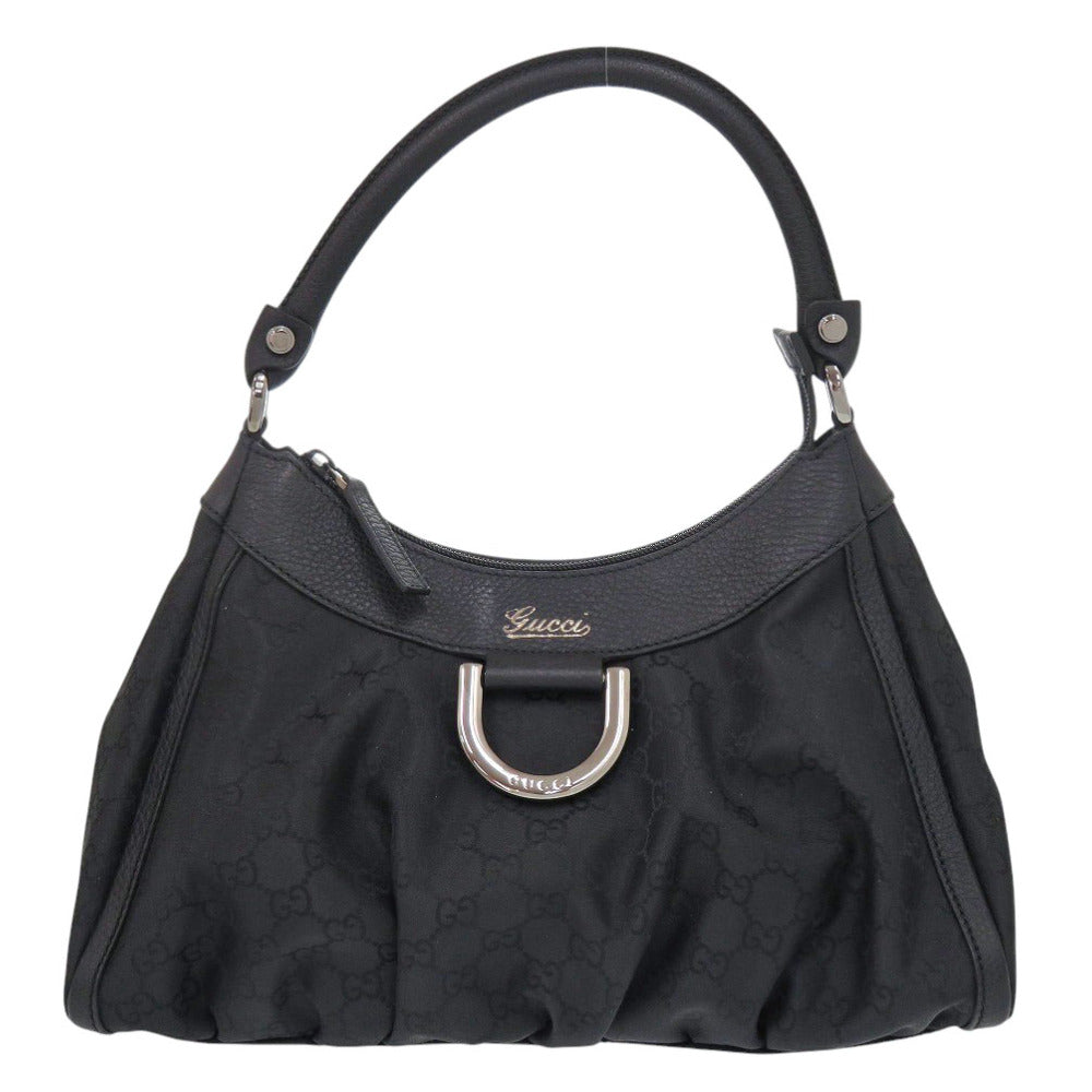 GUCCI Handbag 265692 Nylon black Abby GG logo