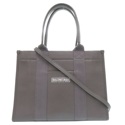 BALENCIAGA Tote Bag 671402 leather gray