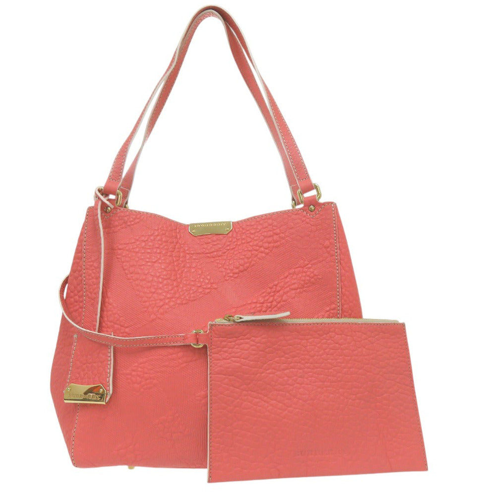 BURBERRY Tote Bag Sheep leather pink