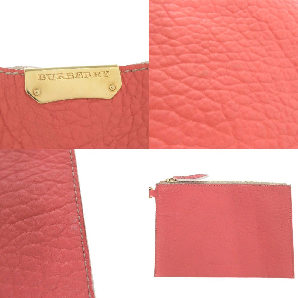 BURBERRY Tote Bag Sheep leather pink