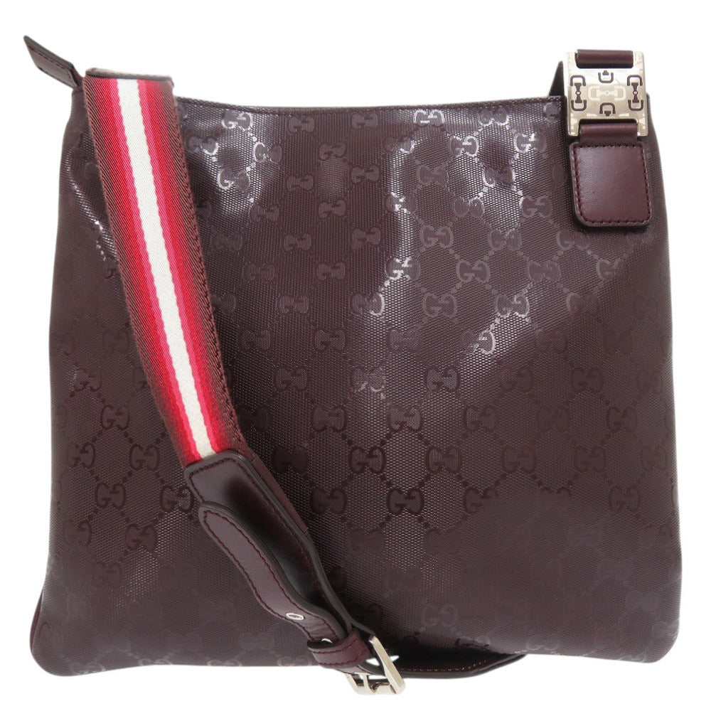 GUCCI Shoulder Bag 336670 PVC Bordeaux GG implementation