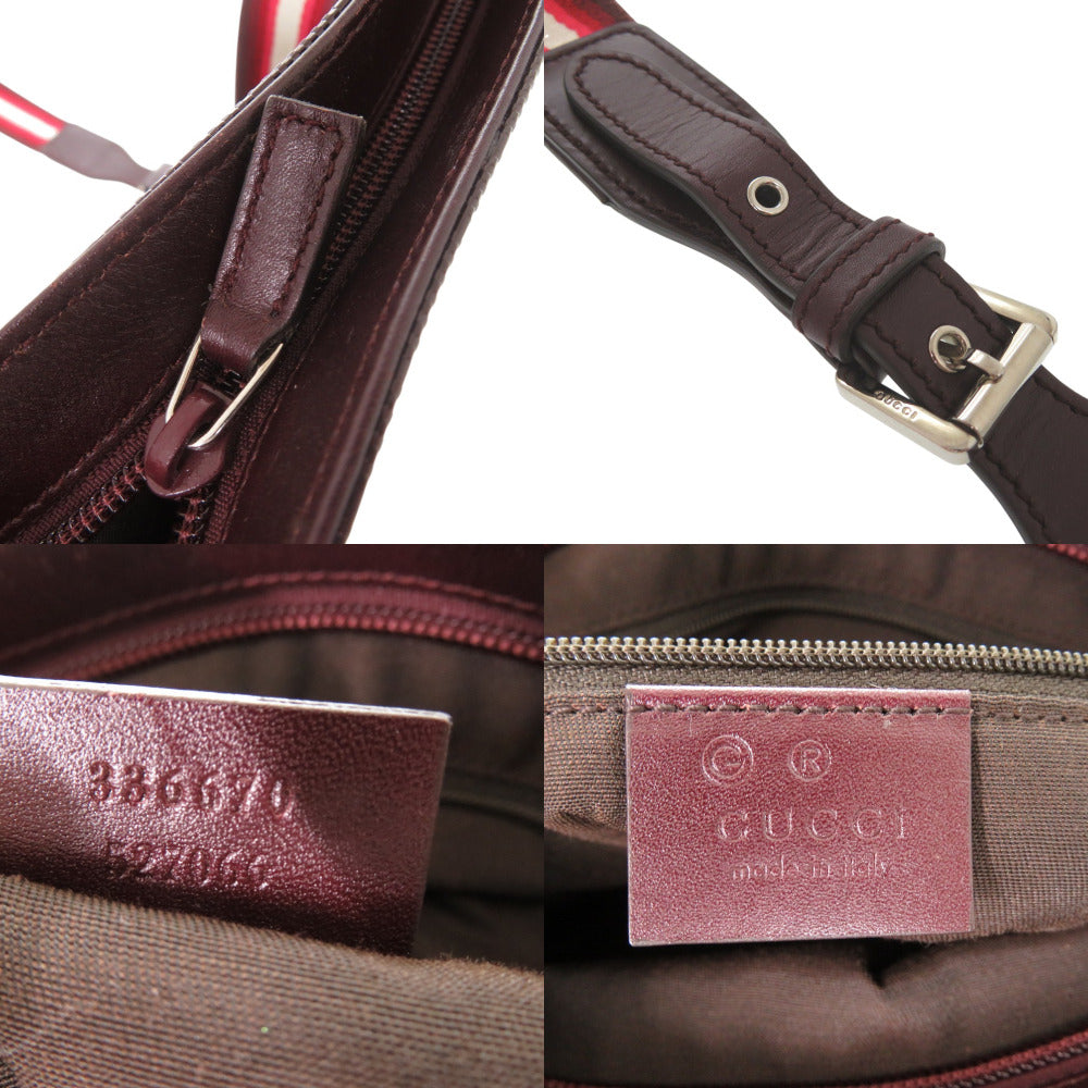 GUCCI Shoulder Bag 336670 PVC Bordeaux GG implementation