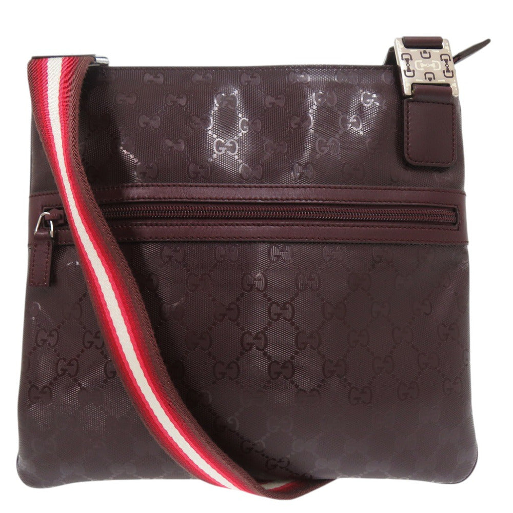 GUCCI Shoulder Bag 336670 PVC Bordeaux GG implementation
