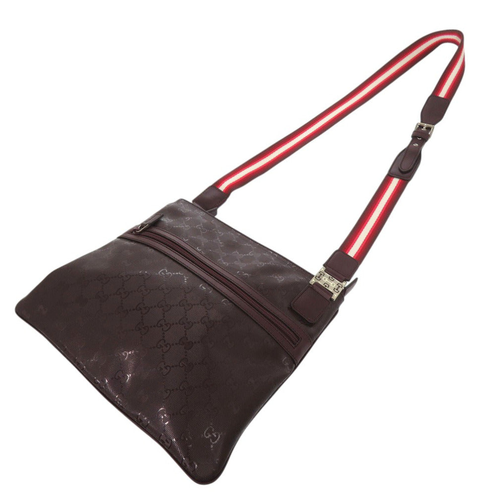 GUCCI Shoulder Bag 336670 PVC Bordeaux GG implementation