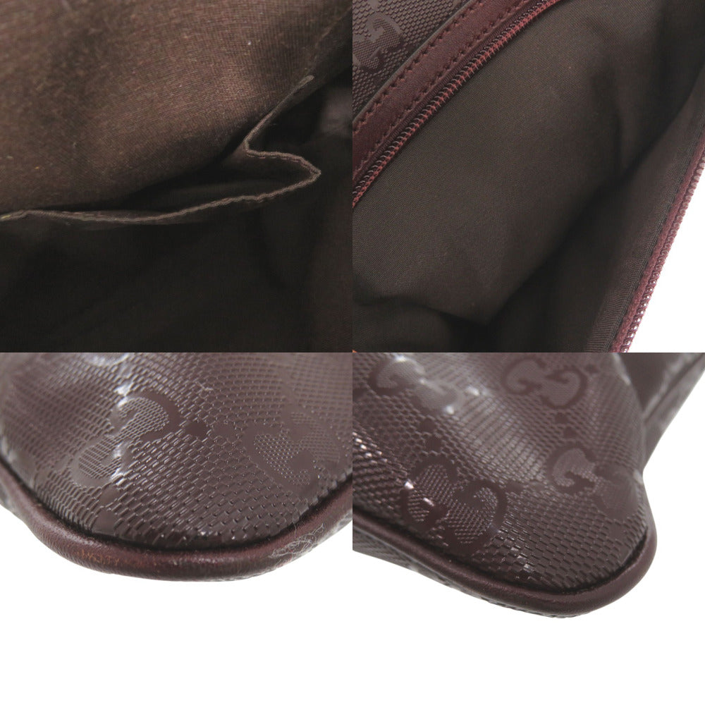 GUCCI Shoulder Bag 336670 PVC Bordeaux GG implementation