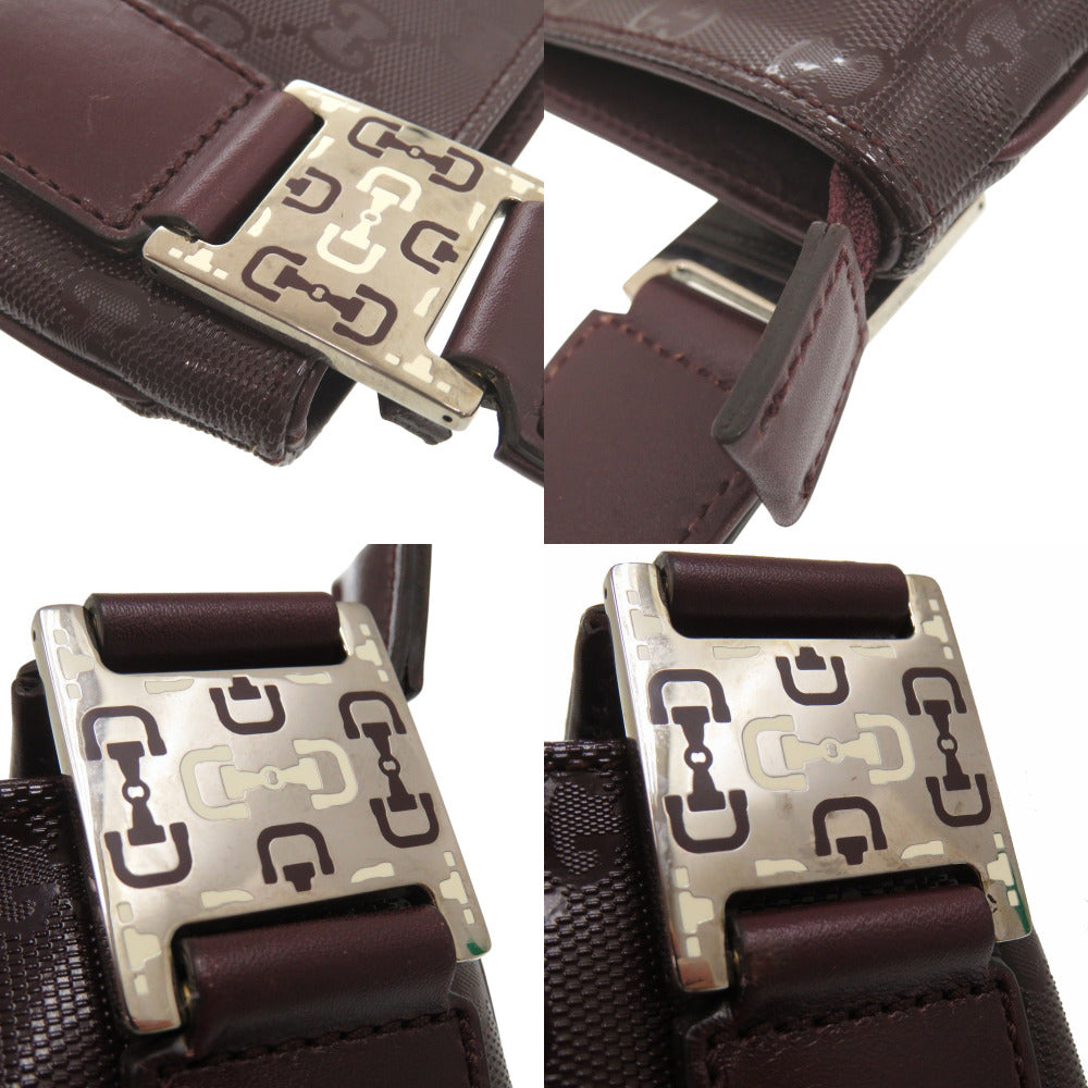GUCCI Shoulder Bag 336670 PVC Bordeaux GG implementation
