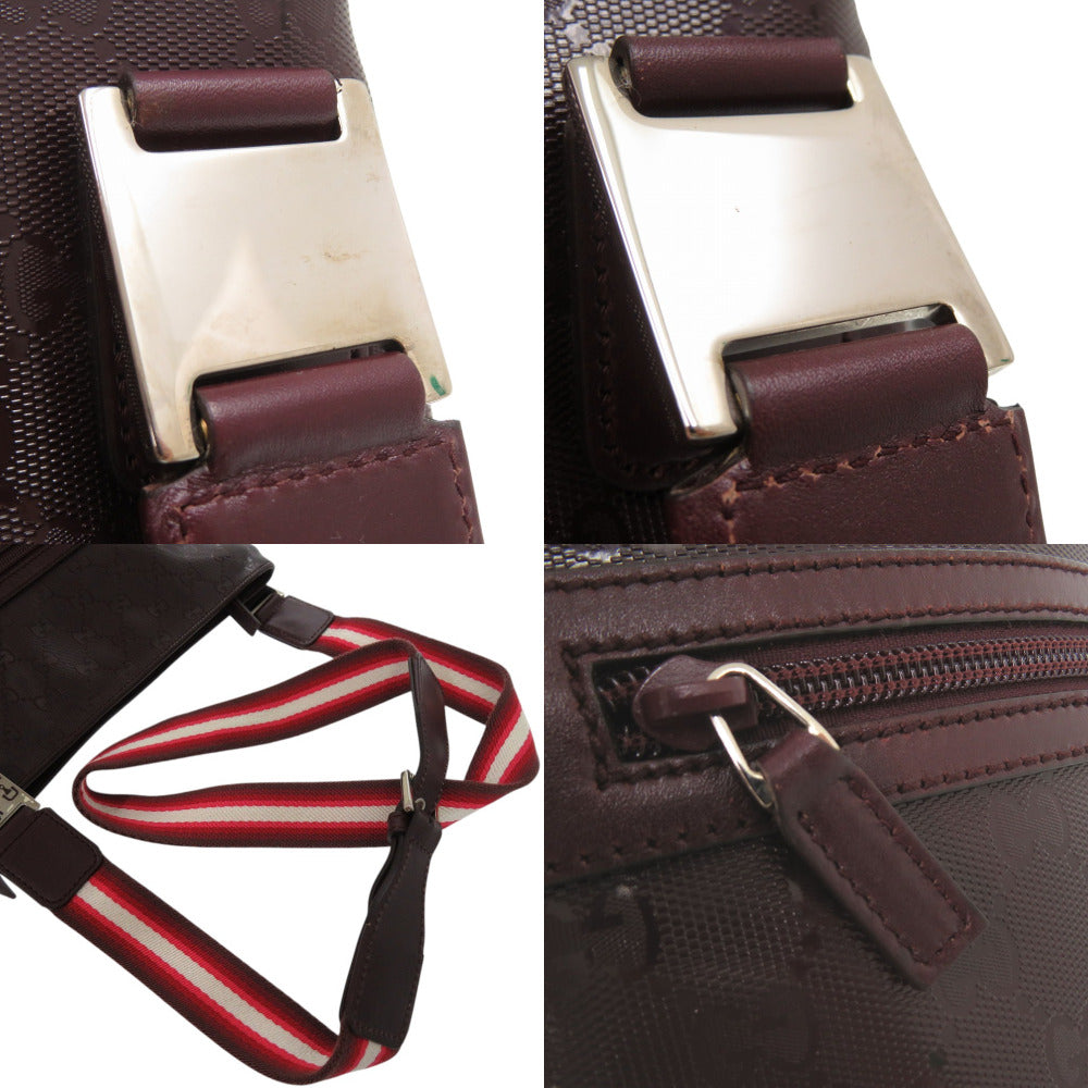 GUCCI Shoulder Bag 336670 PVC Bordeaux GG implementation