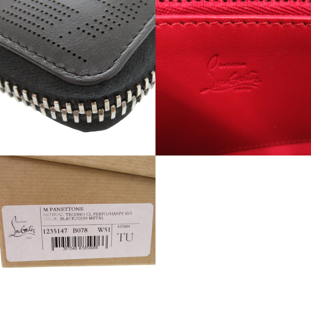 Christian Louboutin Long Wallet Purse 1235147 leather black Panettone Wallet