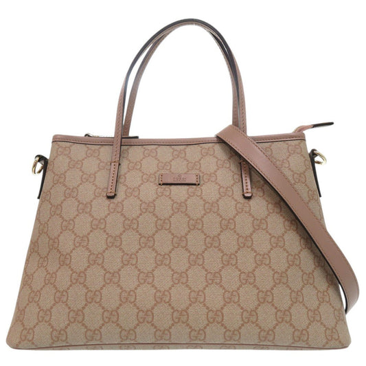 GUCCI Handbag 353440 Coated canvas pink 2way GG Supreme Women Used Authentic