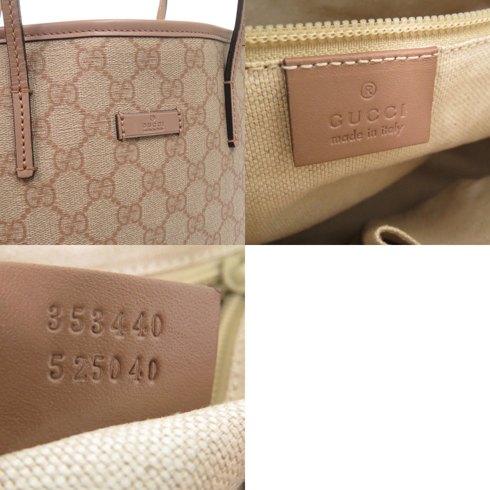 GUCCI Handbag 353440 Coated canvas pink 2way GG Supreme Women Used Authentic