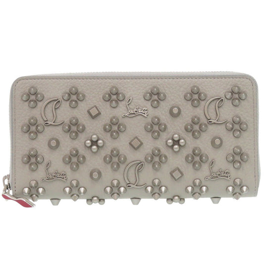 Christian Louboutin Long Wallet Purse 3175224 leather gray