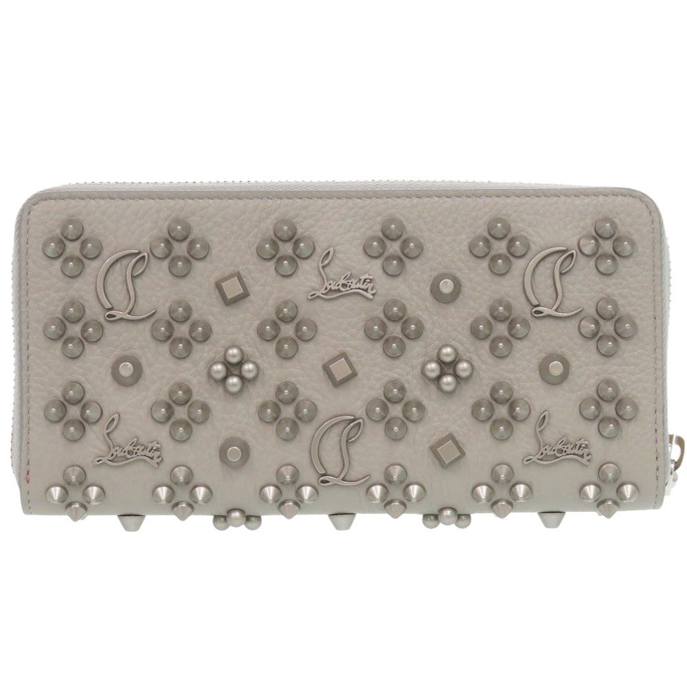 Christian Louboutin Long Wallet Purse 3175224 leather gray