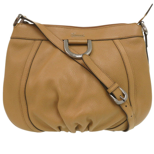 GUCCI Shoulder Bag 265691 leather Camel Abbey Women Used Authentic