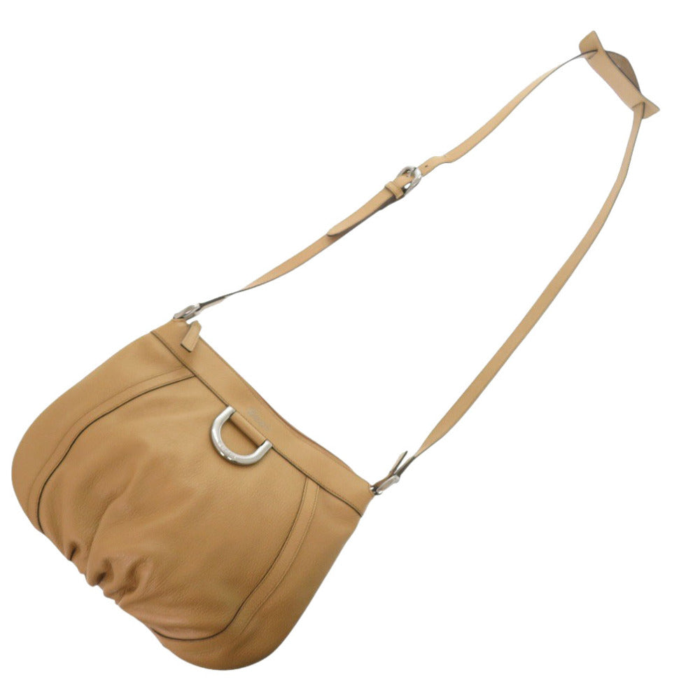 GUCCI Shoulder Bag 265691 leather Camel Abbey Women Used Authentic