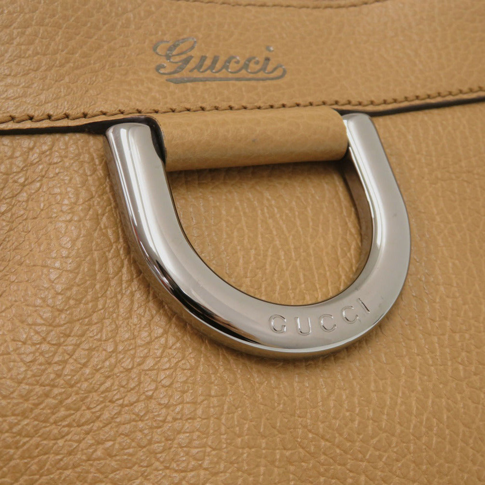 GUCCI Shoulder Bag 265691 leather Camel Abbey Women Used Authentic