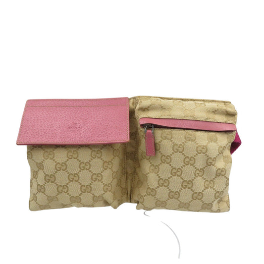 GUCCI Sling bag 28566 GG canvas beige Women Used Authentic
