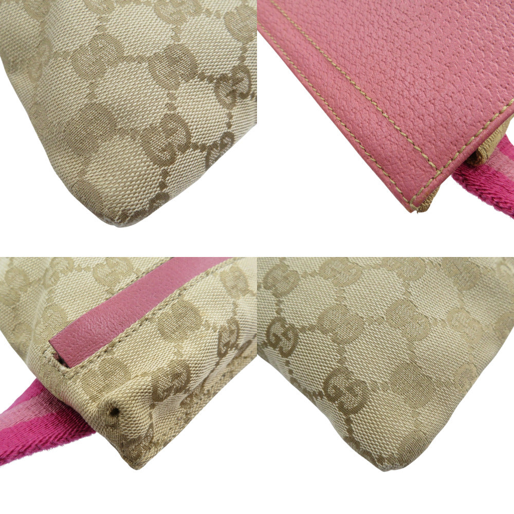 GUCCI Sling bag 28566 GG canvas beige Women Used Authentic