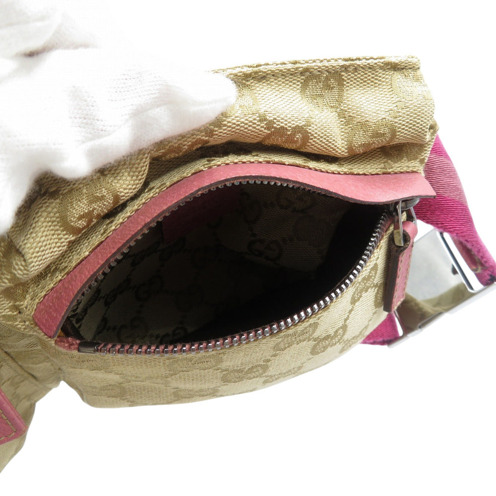 GUCCI Sling bag 28566 GG canvas beige Women Used Authentic