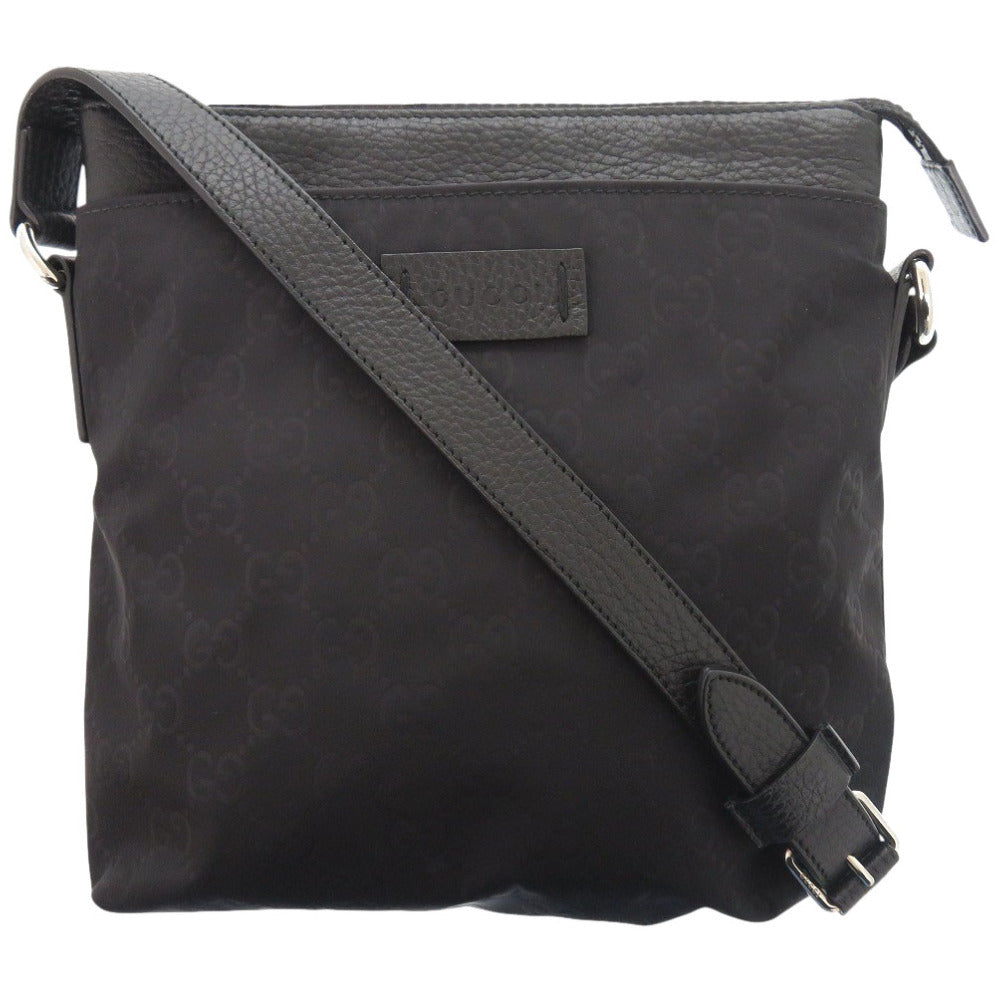 GUCCI Shoulder Bag 510339 Nylon black GG Women Used Authentic