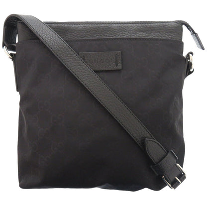 GUCCI Shoulder Bag 510339 Nylon black GG Women Used Authentic