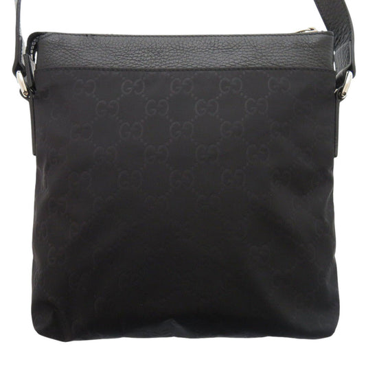 GUCCI Shoulder Bag 510339 Nylon black GG Women Used Authentic