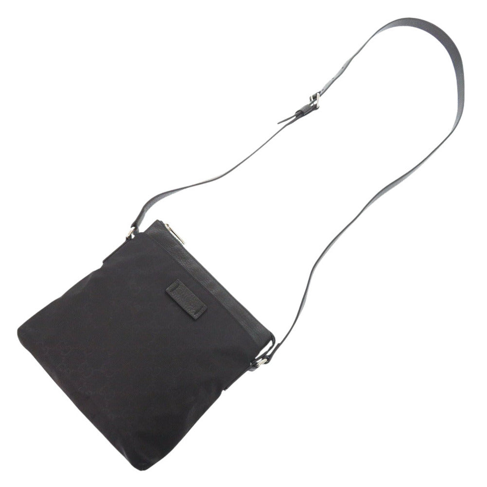 GUCCI Shoulder Bag 510339 Nylon black GG Women Used Authentic